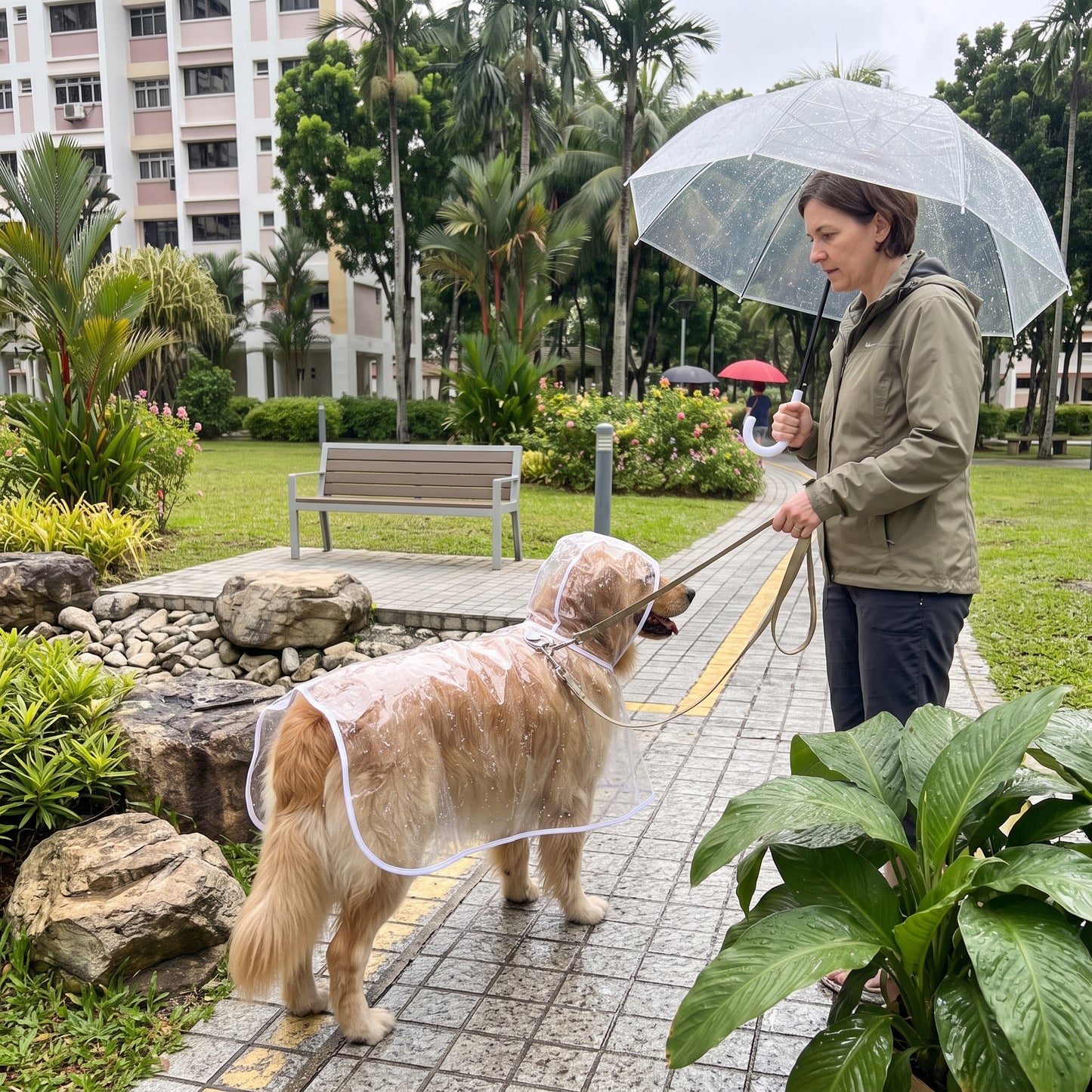 Transparent Waterproof Dog Raincoat