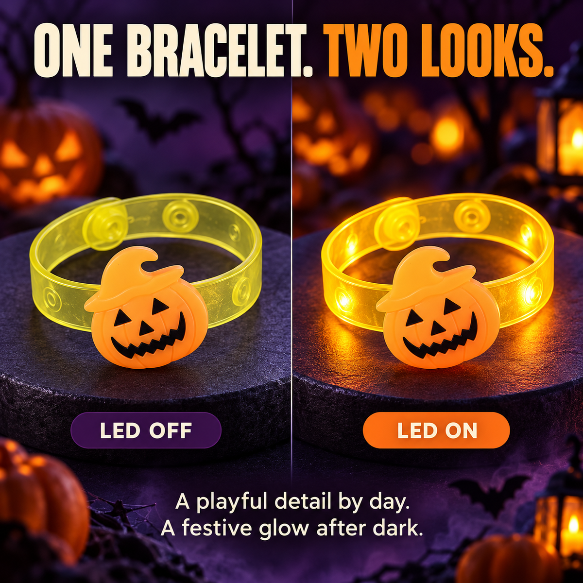 🎃 Light Up Their Halloween — Kids’ LED Glow Bracelet 👻