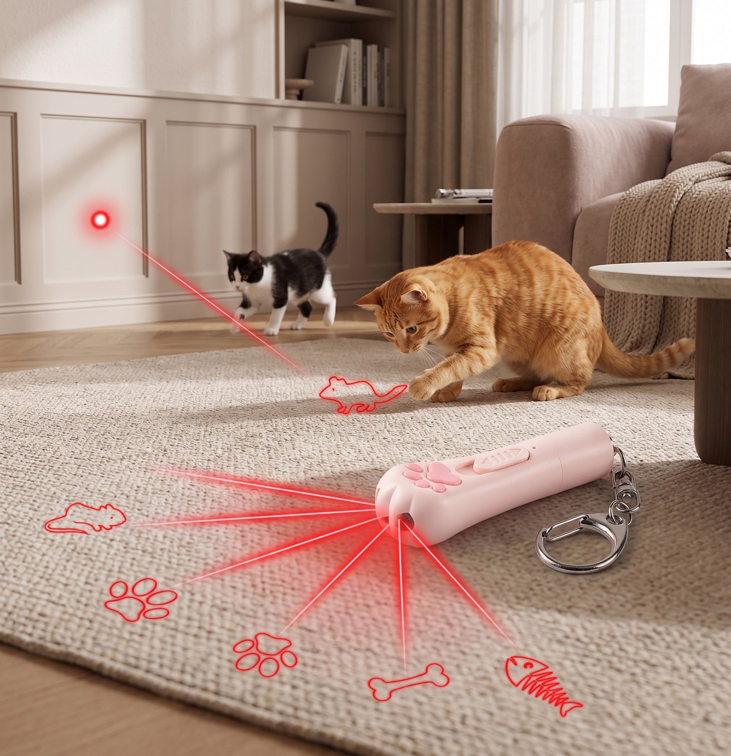 Multifunctional Cat Paw Laser Toy