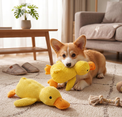 Squeaky Plush Duck Pet Toy