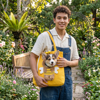 Cute Bee Canvas Pet Shoulder Carrier Bag