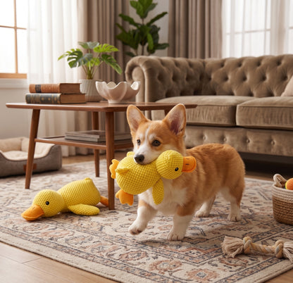 Squeaky Plush Duck Pet Toy