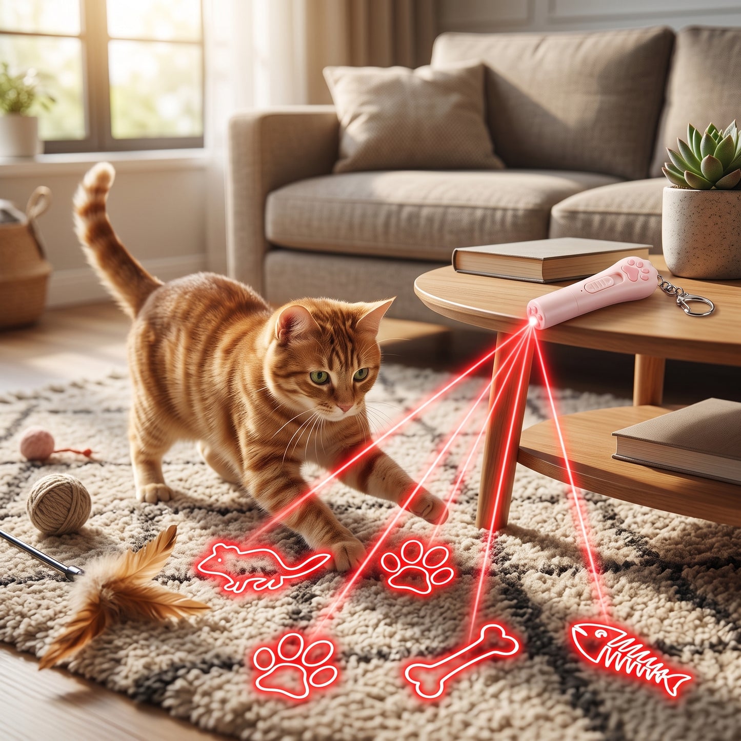 Multifunctional Cat Paw Laser Toy