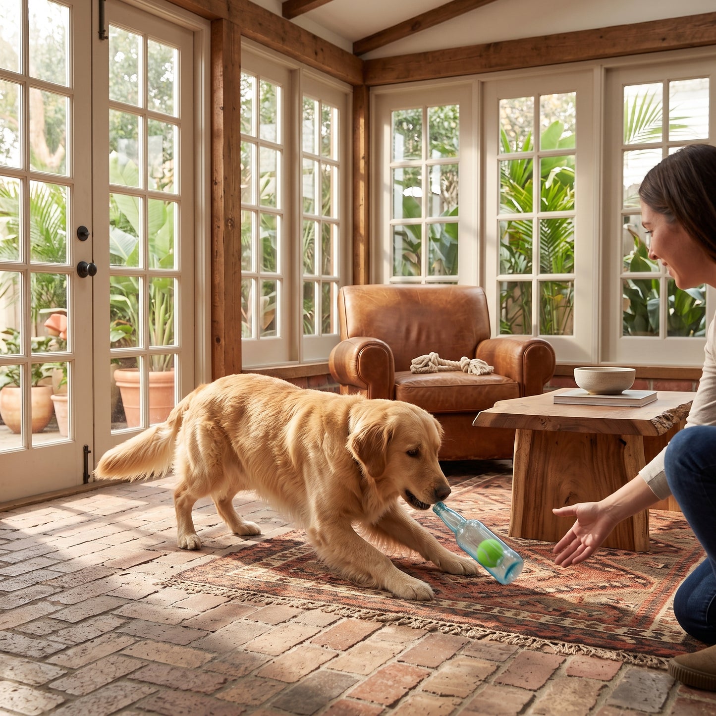 Interactive Wine Bottle Squeaky Dog Toy