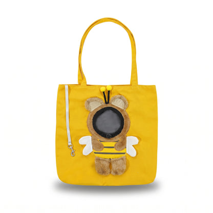 Cute Bee Canvas Pet Shoulder Carrier Bag