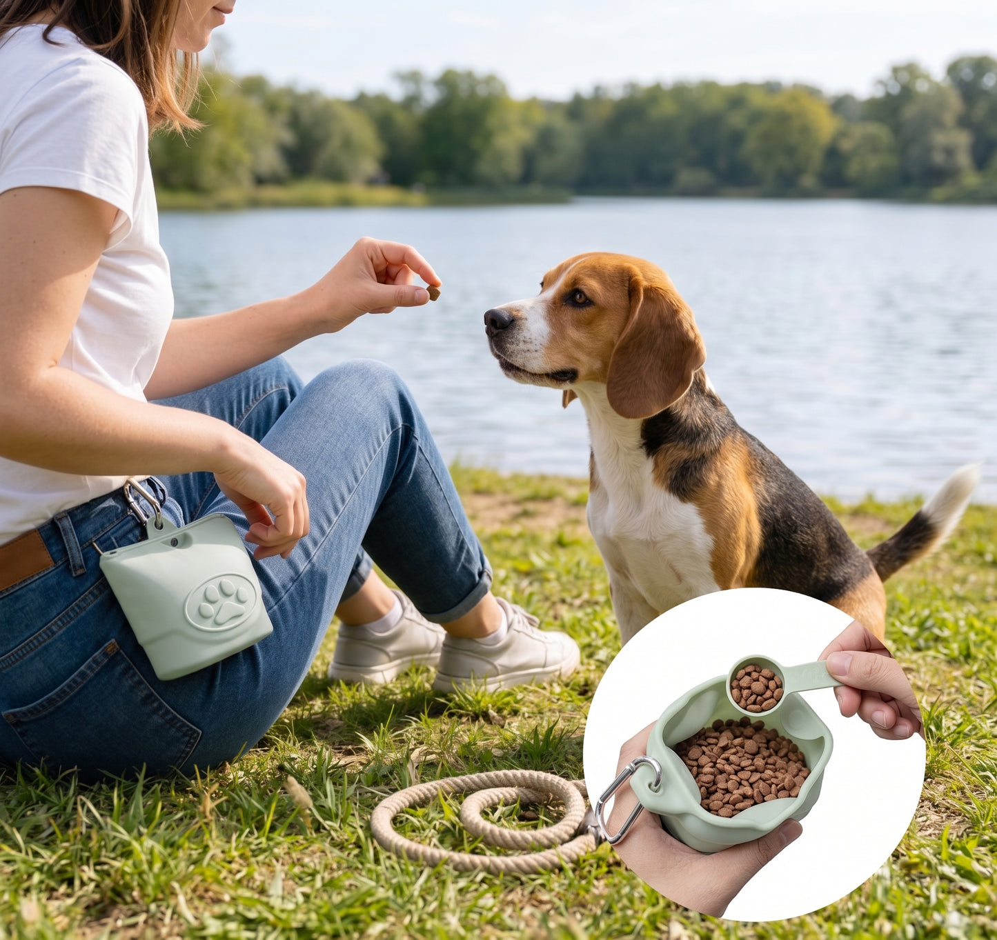 Portable Silicone Dog Treat Pouch