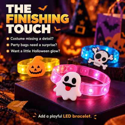 🎃 Light Up Their Halloween — Kids’ LED Glow Bracelet 👻